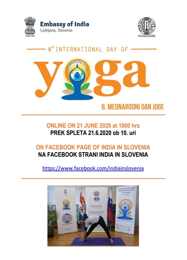 Celebration of 6th International Day of Yoga online on 21 June 2020 at 10 hrs